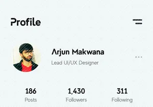 Discover Social Profile - Light Theme