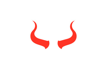 Devil horn red logo icon preview picture