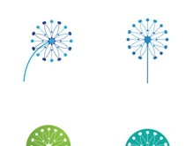 Dandelion flower logo vector