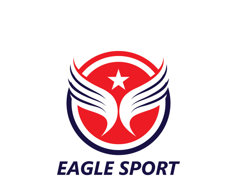 Eagle wing logo design vector image template