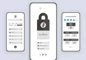 Modern Clean Password Manager App UI UX Concept Design