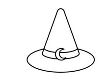Minimalist party hat icon isolated on white. Simple celebration cone symbol for birthday or event design.
