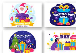 12 Boxing Day Sale Illustration