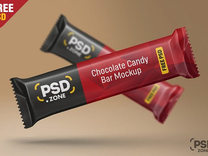 Chocolate Candy Bar Mockup PSD