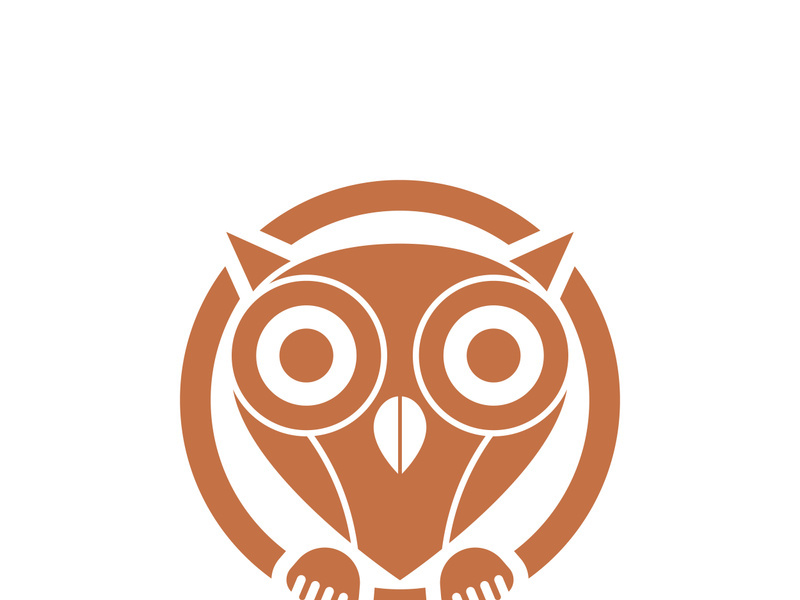Owl logo icon design animal and simple business abstract vector