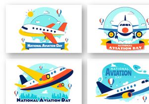 10 National Aviation Day Illustration