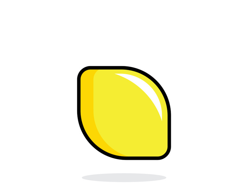 Fresh lemon fruit vector illustration icon