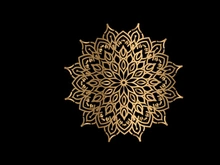 Mandala Flower Art Logo Background Design
