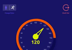 Speedometer App Screen Concept with Glassy Buttons Concept
