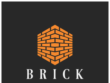 creative brick logo designs for buildings, architectural buildings, civil engineering, building materials shops