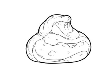 Cute amoeba character smiling vector illustration preview picture