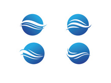 Water Wave Logo illustration design vector template