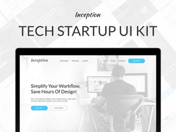 Inceptionor UI kit v1.0 - is made following the latest design trends with the focus on usability and fast workflow preview picture