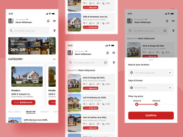 Property search App UI kit preview picture