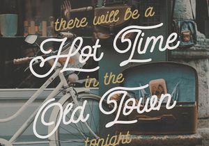 Dattge Hurty - Monoline Retro Script Font