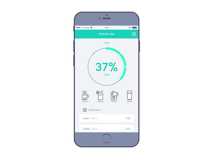 Hydrate App UI