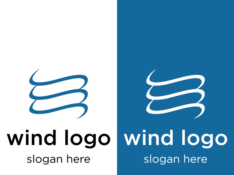 Unique wind abstract logo.