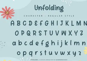 Unfolding - Decorative Display Font