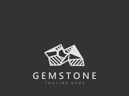 Gemstone logo design for jewelry Mineral pictogram collection emerald preview picture