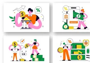 10 Deposit Vector Illustration