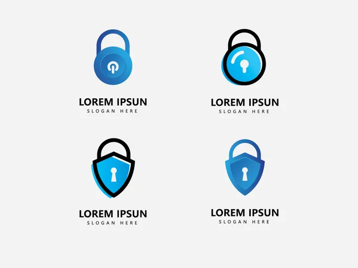 protection with padlock shape logo