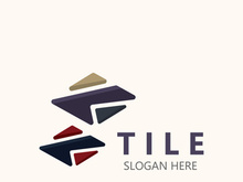 Elegant Tile Flooring Logo Design business store building Template