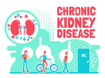 Chronic kidney disease poster flat vector template preview picture