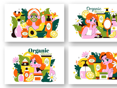 10 Organic Skin Care Illustration