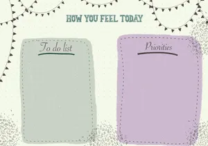 Printable note work daily or study planner for productivity