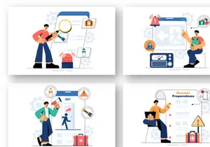 9 Emergency Disaster Preparedness Illustration