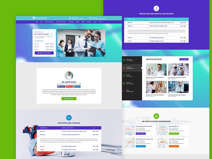 Personal Resume PSD Template For Doctor
