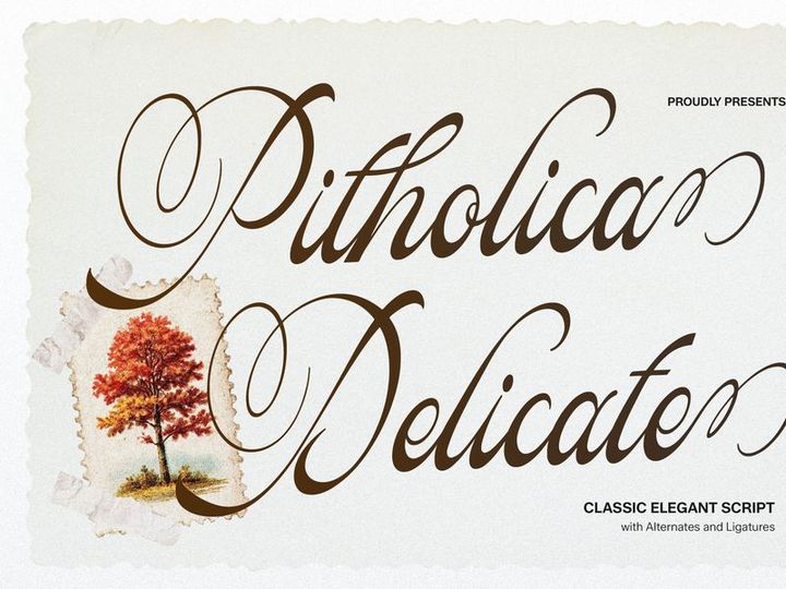 Pitholica Delicate | Classic Elegant Script