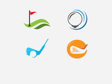 Golf logo vector icon stock illustration