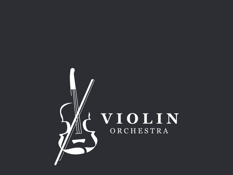 Violin instrument, vintage violin orchestra music design template