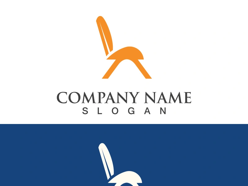 Chair furniture logo image creative design modern vector template