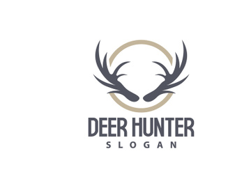 Deer Logo Deer Hunter Vector Forest Animal Design preview picture