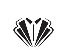 Classic tie icon and suit fashion man logo design