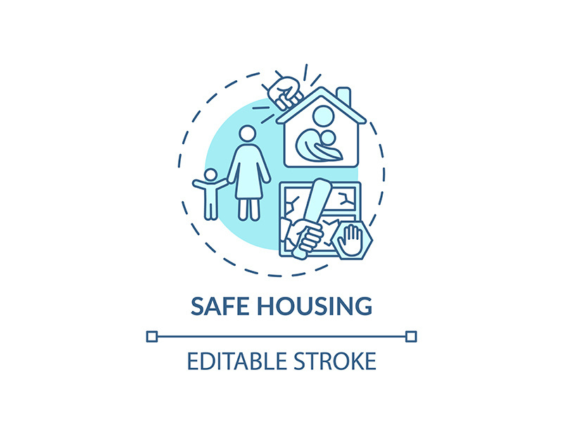 Safe housing concept icon