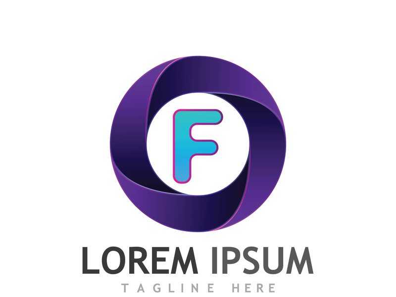 Modern F initial letter logo.