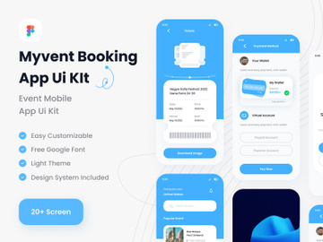 myvent mobile app ui kits preview picture