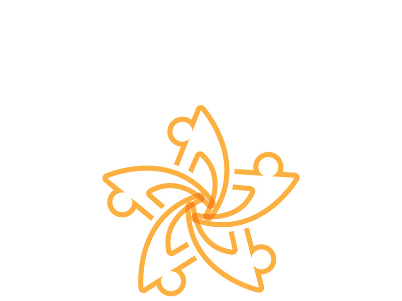 Community, network and social icon design template