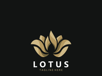 Lotus flower minimalist design, elegance Lotus flower logo template preview picture