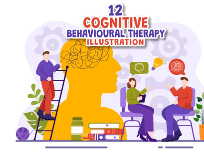 12 Cognitive Behavioural Therapy Illustration