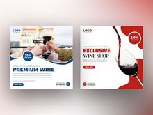 Exclusive Wine Shop Social Media Instagram Post Banner