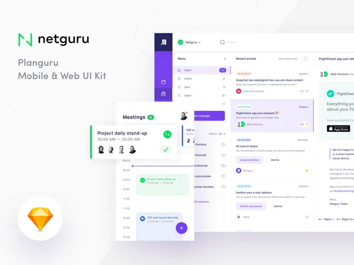 Planguru UI Kit Freebie