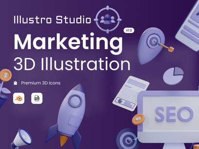 Marketing 3D Illustration