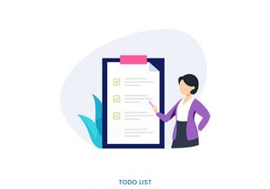 Todo List flat design for Landing page