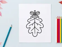 Elegant Christmas ornament with bow. Festive holiday decoration with a cozy, warm atmosphere.