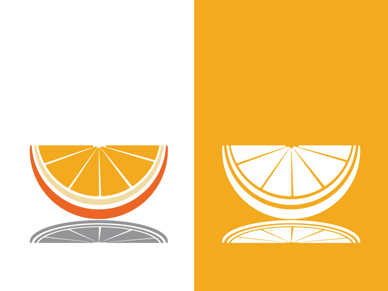 Orange logo design vector icon illustration design
