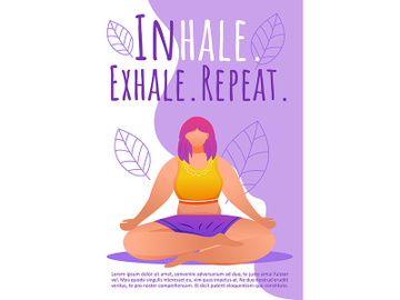 Breathing exercises brochure template preview picture